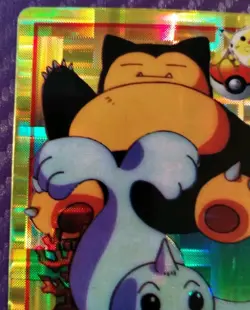 Pocket Monsters Anime Collection Bandai Carddass Holo 1998 Snorlax Seel Prism - Image 3