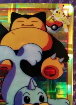 Pocket Monsters Anime Collection Bandai Carddass Holo 1998 Snorlax Seel Prism - Image 4