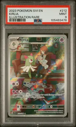 2023 POKEMON SVI EN-SCARLET & VIOLET ILLUSTRATION RARE #212 KIRLIA PSA 9 - Image 1