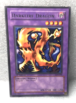 Yu-Gi-Oh! Darkfire Dragon Legend of Blue Eyes 1st Edition Rare LOB-019 - Image 1