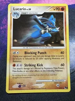 Lucario 2/17 Rare Holofoil POP Series 8 Pokemon Card 2008 LP - Image 1