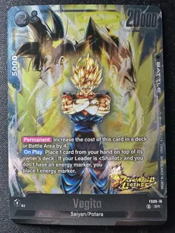 Super Vegito FS09-16 DB Legends Stamp Foil Dragon Ball Super Card Game | NM - Image 1