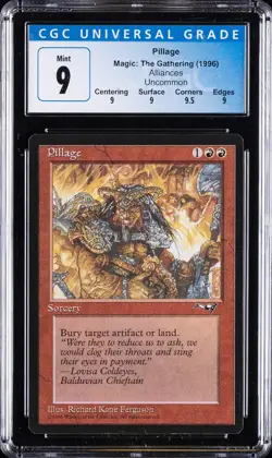 1996 MTG ALLIANCES UNCOMMON PILLAGE CGC 9 - Image 1