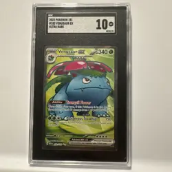 2023 Pokemon 151 #182 Venusaur EX Full ART SGC 10 Gem Mint - Image 1