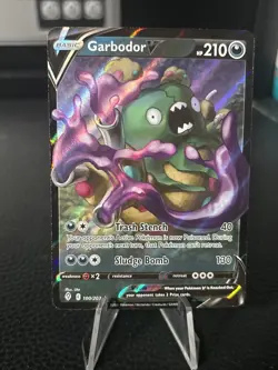 Pokemon TCG Garbodor V Evolving Skies 100/203 Holo Ultra Rare - Image 1