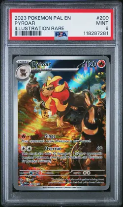 2023 POKEMON PAL EN-PALDEA EVOLVED ILLUSTRATION RARE #200 PYROAR PSA 9 - Image 1