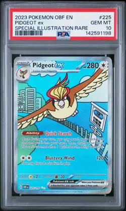 2023 POKEMON OBF EN-OBSIDIAN FLAMES SPECIAL ILLUSTRATION RARE PIDGEOT EX PSA 10 - Image 1