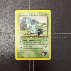 Pokemon TCG - Giovanni's Nidoran - 75/132 - Gym Challenge - LP Common (2000) - Image 1