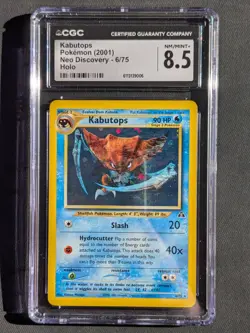 Kabutops Neo Discovery 6/75 Holo Rare Unlimited Pokemon 2001 CGC 8.5 NM/Mint+ - Image 1