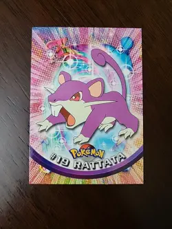 NM! BLUE Label Rattata #19 Topps Series 1 Pokemon TCG - Image 1