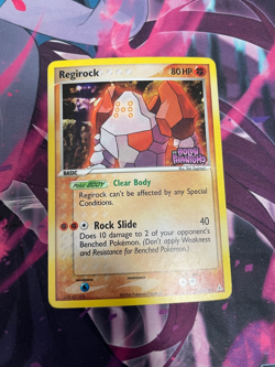 POKEMON - REGIROCK - FOIL - HOLON PHANTOMS - STAMPED - 28/110 - MP RARE - Image 1