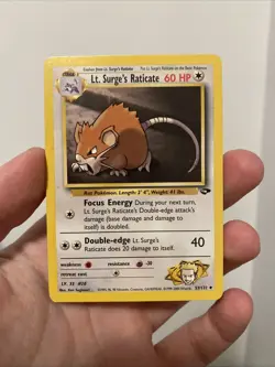 Lt Surge's Raticate 53/132 Gym Challenge Uncommon Pokemon - Image 1