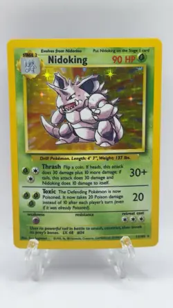 Pokemon TCG Nidoking Base Set 11/102 Holo 1999-2000 Wizards Base Set MP - Image 1