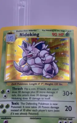 Pokemon TCG Nidoking Base Set 11/102 Holo 1999-2000 Wizards Base Set MP - Image 2