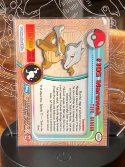Marowak #105 Pokemon Topps 1999/2000 TV Animation Blue Logo Series 1 - Image 2