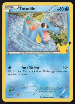 Totodile Full Holo 18/25 Pokemon McDonald's 25th Anniversary Promo - Image 1