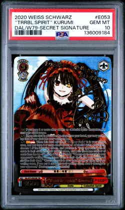 Weiss Schwarz Date A Live PSA 10 "Terrible Spirit" Kurumi DAL/W79-E053SEC SEC - Image 1