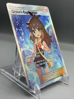 Green's Exploration (Full Art) 209/214 Sm-Unbroken Bonds Holo Pokemon Card, MP - Image 4