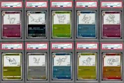 PSA 10 Yu Nagaba Pikachu Eevee Evolution Full Set Sequential Cert SV-P 10 Cards - Image 1