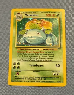 Pokemon TCG Venusaur Base Set Holo Unlimited Rare Card 15/102 - Image 1