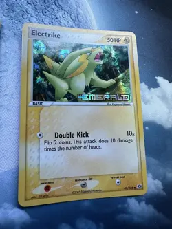 Electrike ⚡ EX Emerald 47/106 Reverse HOLO Stamped Vintage Pokemon Card - Image 1