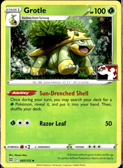 Grotle 007/172 Holo Prize Pack Series Cards Pokemon TCG - Image 1