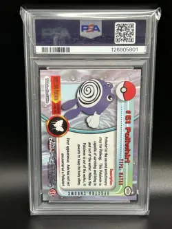 POLIWHIRL Pokemon Cad - 2000 Topps Chrome - #61 - Pokemon T.V. Spectra - PSA 10 - Image 2