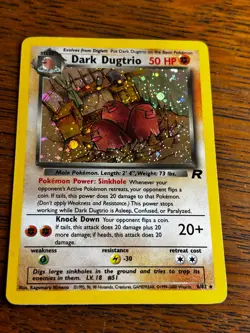 DARK DUGTRIO Pokemon Card - Unlimited Edition- Team Rocket - 6/82 - HOLO LP - Image 2