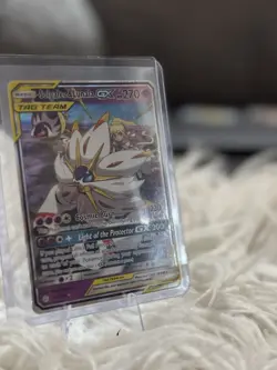 TCG Solgaleo & Lunala GX Holo Card 75/236 Sun & Moon Cosmic Eclipse NM/M Pokemon - Image 1