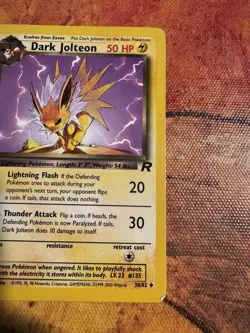 1st Edition Dark Jolteon Team Rocket 38/82 | Vintage WOTC Pokemon - Image 4
