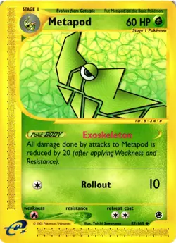 Pokemon TCG Metapod Expedition Base Set 87/165 Uncommon VLP - Image 1