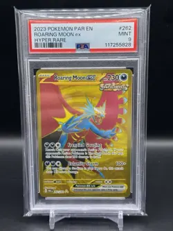 2023 POKEMON PAR EN-PARADOX RIFT HYPER RARE #262 ROARING MOON EX PSA 9 - Image 1