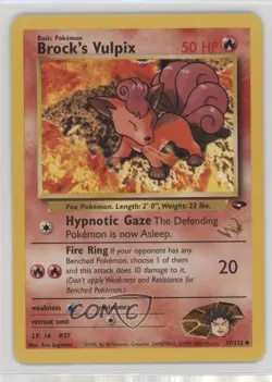 Brock's Vulpix (W Stamp - Top Deck Magazine) Pokemon Gym Challenge #37 2000 - Image 1