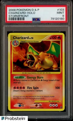 2008 Pokemon D & P Stormfront #103 Charizard Holo PSA 9 MINT - Image 1