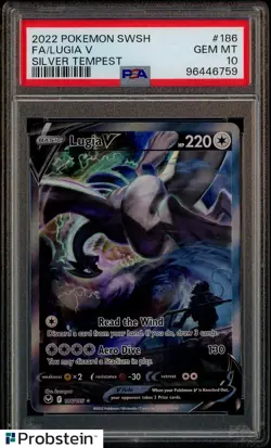 2022 Pokemon SWSH Silver Tempest #186 Lugia v FA PSA 10 GEM MINT - Image 1