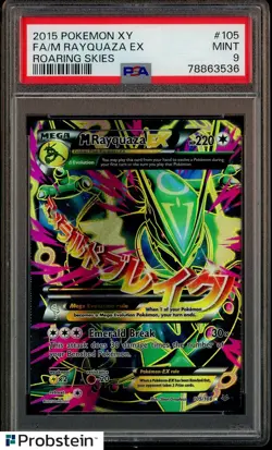 2015 Pokemon XY Roaring Skies #105 M Rayquaza EX PSA 9 MINT - Image 1