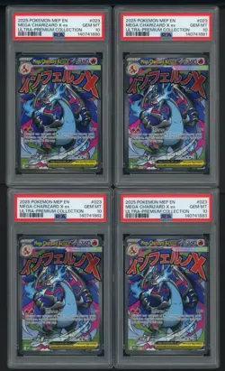 SEQUENTIAL SET (11) 2025 POKEMON MEP EN UPC #023 MEGA CHARIZARD X EX PSA 10 - Image 3