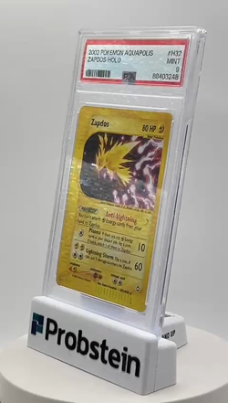 2003 Pokemon Aquapolis #H32 Zapdos Holo PSA 9 MINT - Image 2