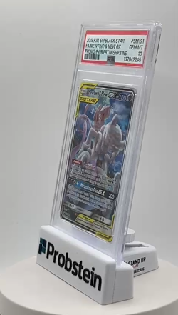 2019 Pokemon SM BSP Power Partnership Tins #SM191 FA Mewtwo & Mew Gx PSA 10 - Image 2