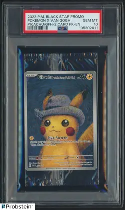 Pokemon Pikachu with Grey Felt hat Van Gogh 085 Graded Sealed Promo PSA 10 - Image 1