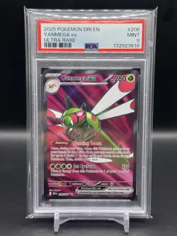 2025 POKEMON DRI EN-DESTINED RIVALS ULTRA RARE #206 YANMEGA EX PSA 9 - Image 1