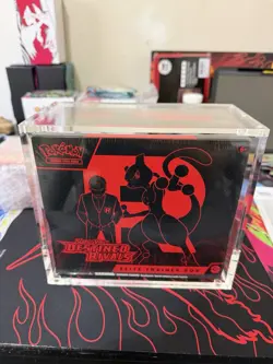 Pokemon TCG Destined Rivals ETB Factory Sealed with Magnetic Display Case New - Image 1