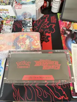 Pokemon TCG Destined Rivals ETB Factory Sealed with Magnetic Display Case New - Image 4