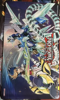 Yugo & Crystal Clear Wing Synchro Dragon YuGiOh TCG Promotional Playmat - Image 1
