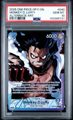 Monkey.D.Luffy (040) (Alternate Art) OP11-040 A Fist of Divine Speed Foil - Image 1