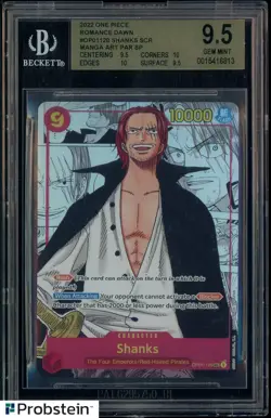 2022 One Piece Romance Dawn OP01120 Shanks SCR Manga Art SP BGS 9.5 - Image 1