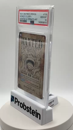 2024 One Piece OP09 En Alternate Art #119 Monkey D. Luffy Wanted Poster PSA 10 - Image 2