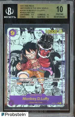 2024 One Piece Emperors in New World #OP09-119 Monkey D. Luffy Manga BGS 10 - Image 1