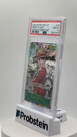 2025 One Piece OP-13 Japanese Manga #118 Monkey D. Luffy PSA 10 GEM MINT - Image 2