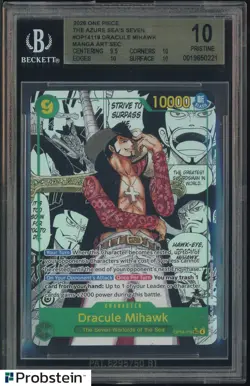 One Piece TCG Dracule Mihawk Manga OP14-119 BGS 10 - Image 1